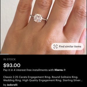 Brand new 2.25 carat cz ring Size 7